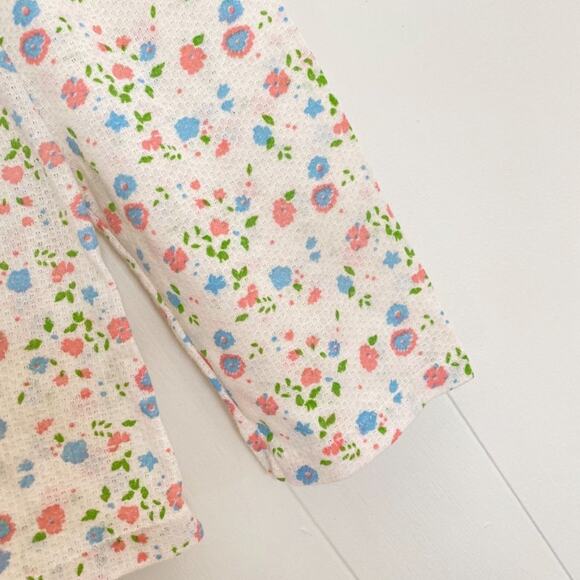 Vintage Carter's White Floral Pajama Set 1 Year - Picture 5 of 9